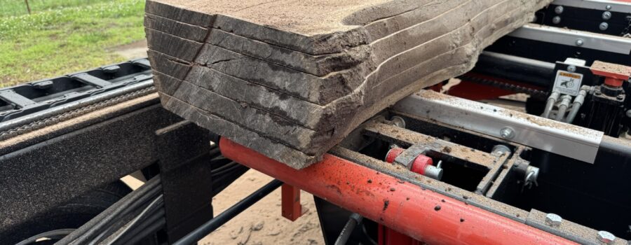 Overhead View Of TimberKing 2220 Sawmill In Action