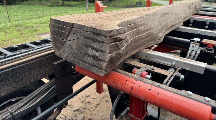 Overhead View Of TimberKing 2220 Sawmill In Action