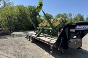 4 Row John Deere Planter – (using chains and binders to transport)…