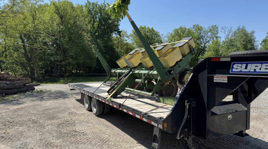 4 Row John Deere Planter – (using chains and binders to transport)…