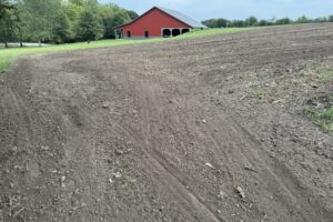 Broadcasting Winter Wheat at Pin Oaks Farm